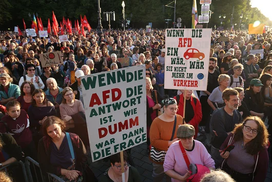 Хиляди германци простестират срещу AfD, която настъпва към още две провинции