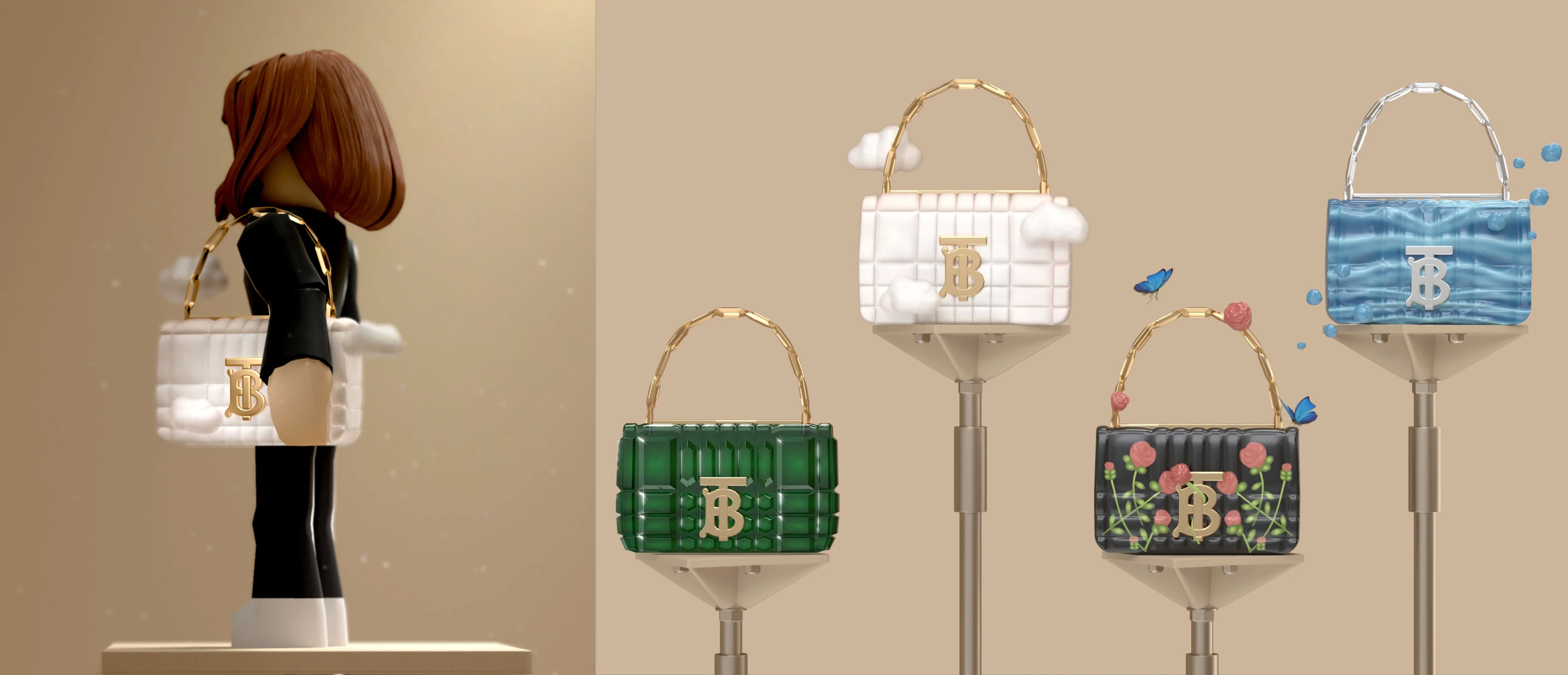 Burberry x Roblox - виртуална колекция чанти